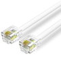 CABLE DE TELEFONO 6P4C BLANCO 3 M VENTION